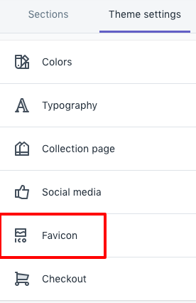 shopifyの指示に従ってfaviconをインストールする