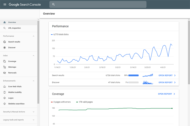 Console de recherche Google